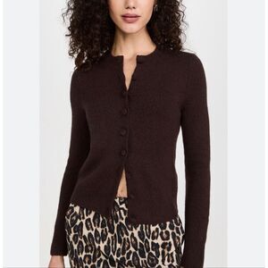 Madewell Cozy Cotton Kensington Cardigan | Brown in Medium
